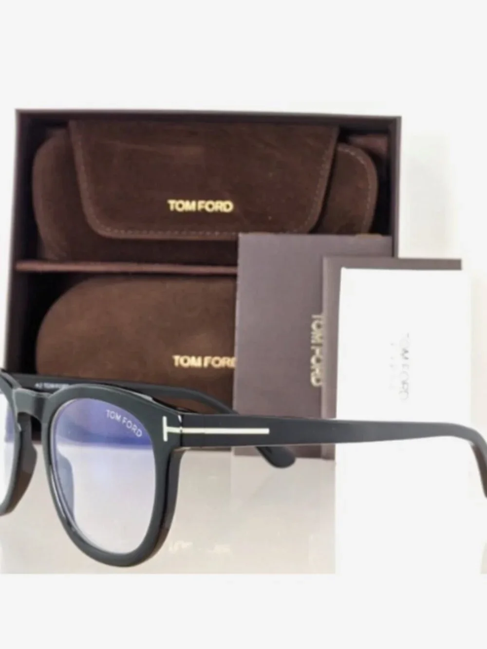 Authentic Tom Ford Eyeglasses 50mm Photochromic Clip On Unisex